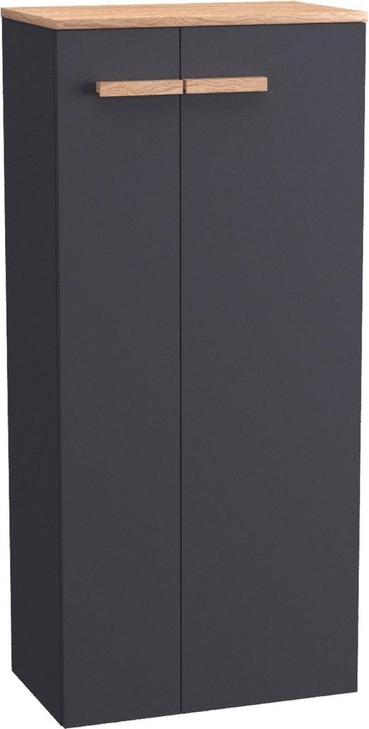 BadeDu HIERA Midischrank in Anthrazit 50 cm breit, ideal für stilvolles und praktisches Badezimmerdesign
