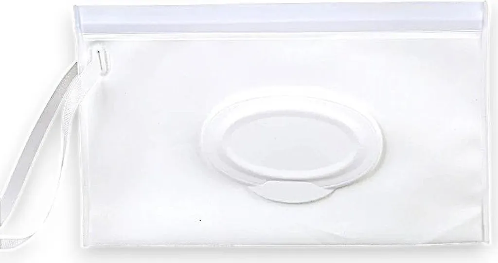 Sacchetto riutilizzabile per salviette umidificate con manico
