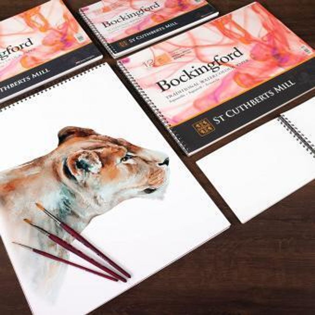 Bockingford : Watercolour Paper : Block mit 12 Bogen : 300gsm : 260mm x 180mm : Hot Pressed