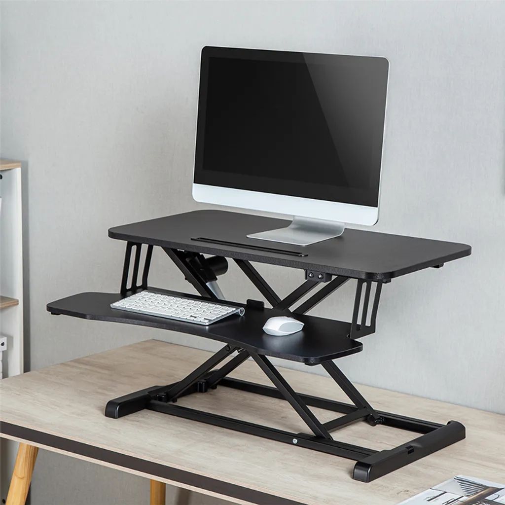 Bureau assis-debout motorisé LogiLink avec tablette clavier intégrée