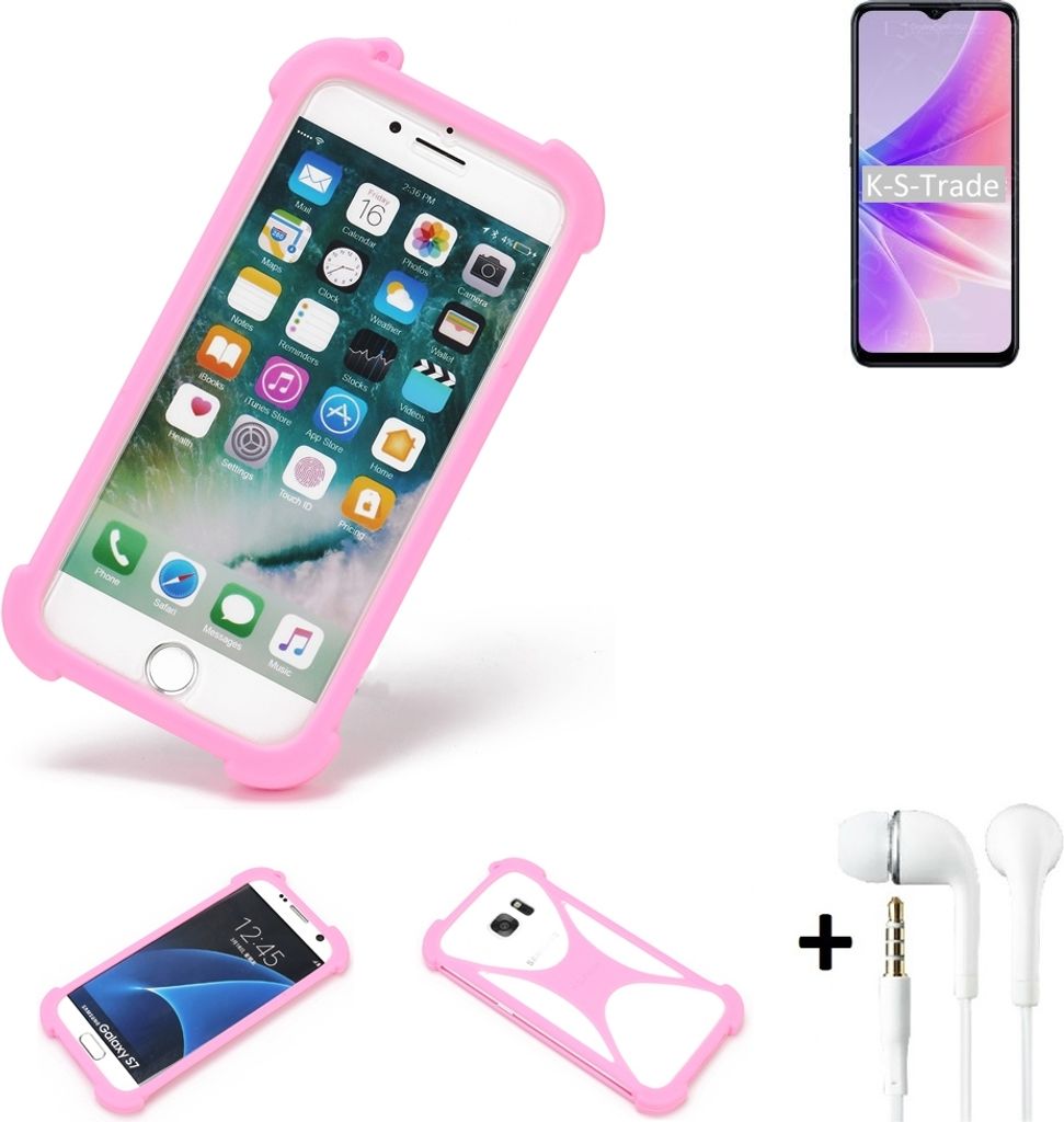 K-S-Trade Bumper + Kopfhörer kompatibel mit Oppo A77 5G Produktbild 