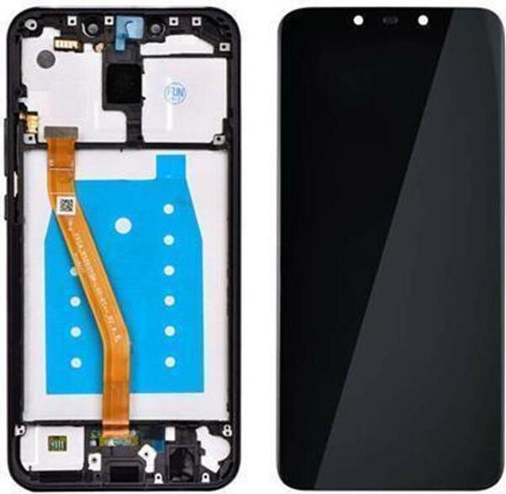 OEM - LCD Display Touchscreen Bildschirm Rahmen Schwarz für Huawei Mate 20 Lite