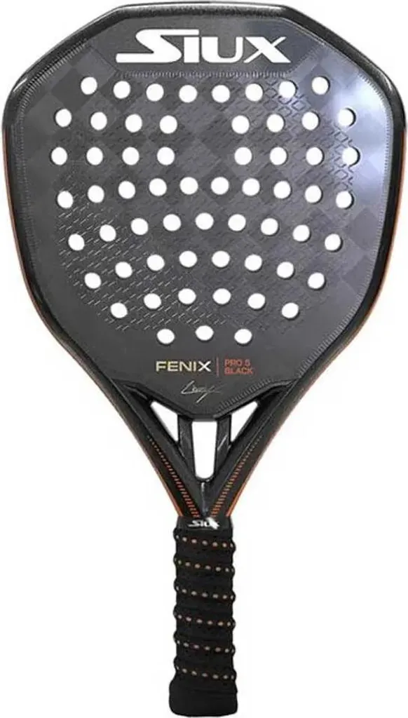 Siux Fenix Pro 5 Black Edition Raquette de Padel Argent et Noir 12K