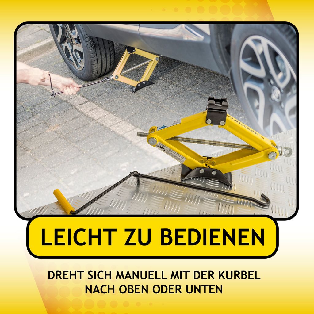 Dunlop 41790 Scherenwagenheber 1500 kg | Kfz-Wagenheber mit Produktbild 3
