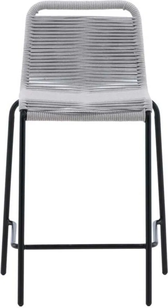 Tabouret de bar d'extérieur résistant Lindos Gris clair 53 cm - 2