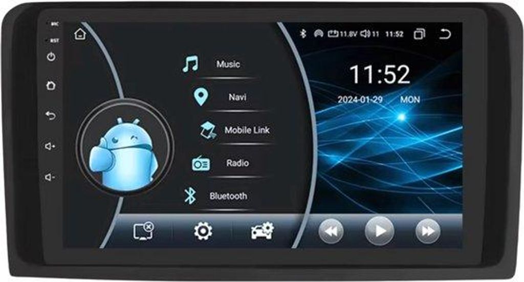 Autoradio mit Bluetooth und CarPlay für Mercedes ML/GL W164 X164 (2005–2012) – Kompatibel mit Apple und Android – Stereoanlage mit Navigatio...