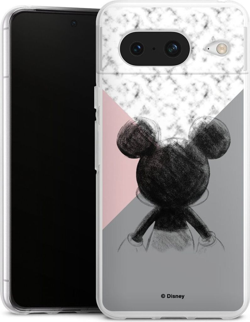 DeinDesign Handyhülle für Google Pixel 8 Silikon Hülle Case Smartphone Schutzhülle Disney Marmor Mickey Mouse