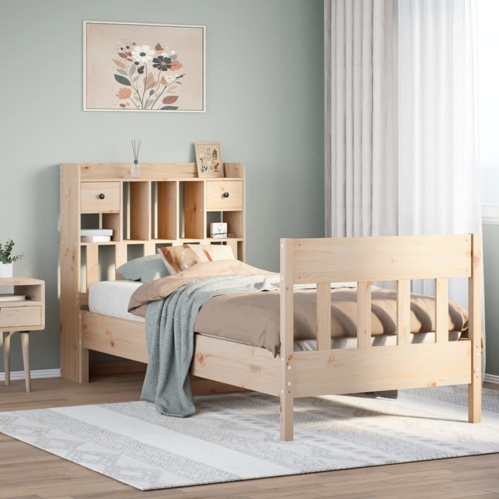 Maison Exclusive - Massivholzbett ohne Matratze 75x190 cm Kiefernholz
