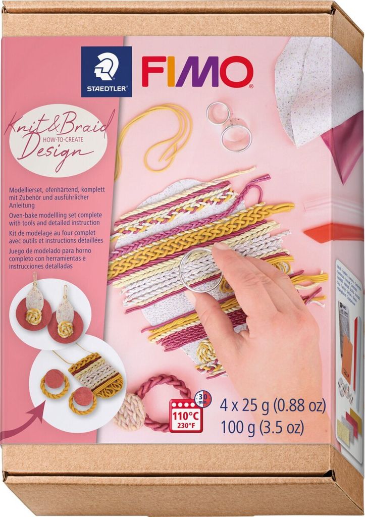 FIMO SOFT Modelliermasse-Set Strick-Design ofenhärtend
