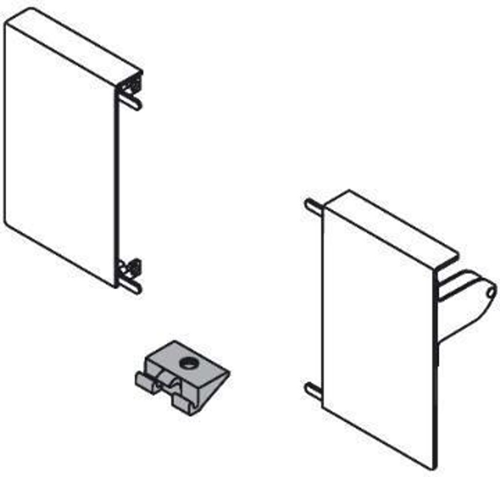 BLUM ANTARO Tandembox BLUM Fronthalter ZIF.71M KS grau RAL9006