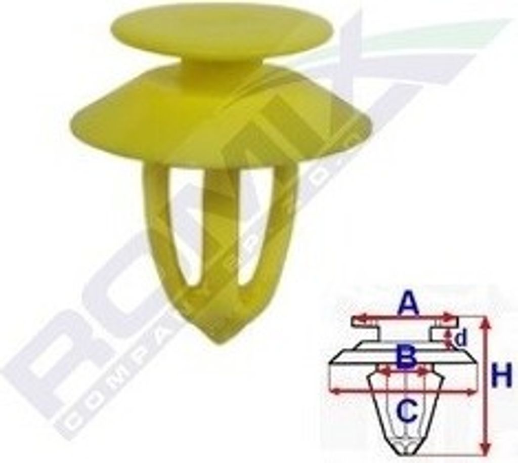 10x ROMIX C60710 Clip seitlicher Einbau, Innenraumverkleidung