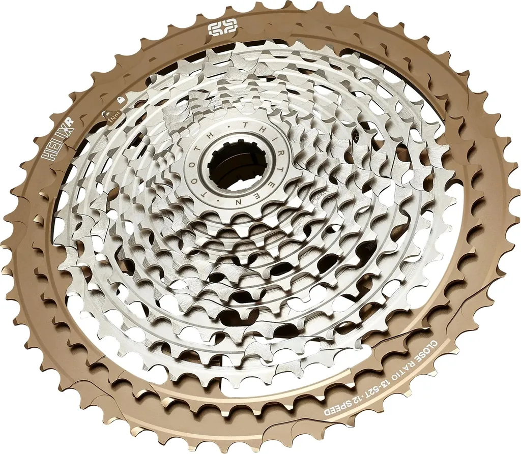 Cassette 12s E-thirteen Helix Race Golden 13-52T ultra légère et fluide