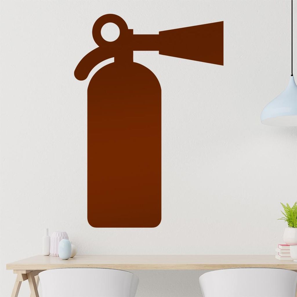 Kiwistar Feuerlöscher Wandtattoo in 6 Größen - Wandaufkleber Wall Sticker - Dekoration, Küche, Wohnzimmer, Schlafzimmer, Badezimmer