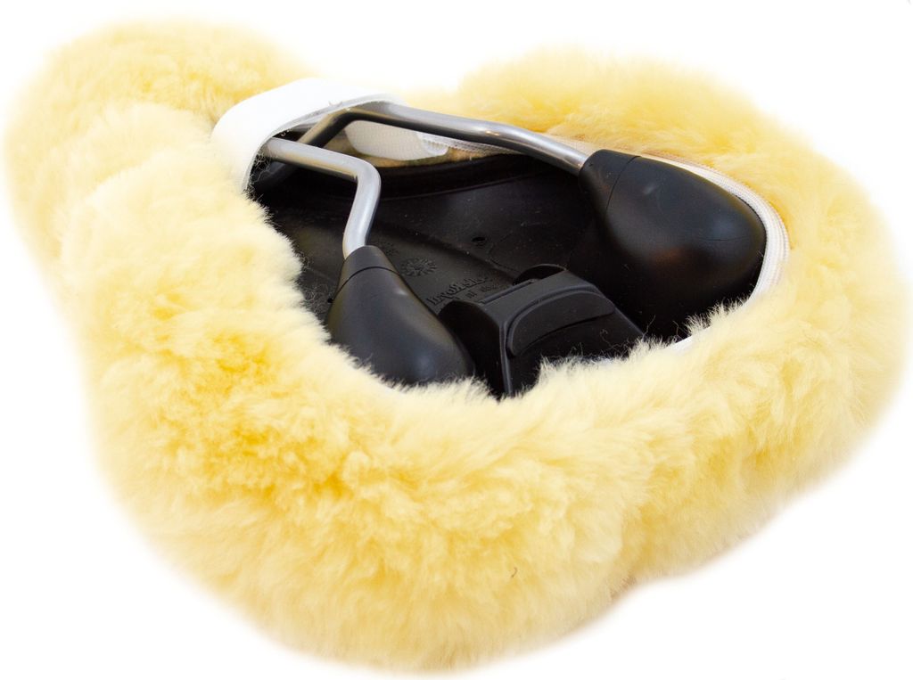 Reissner Lammfelle Fahrradsattel Bezug Fahrradsattelüberzug aus echtem Merino Lammfell FSB-A-0-GOB Gobi 27x24cm Gr.0