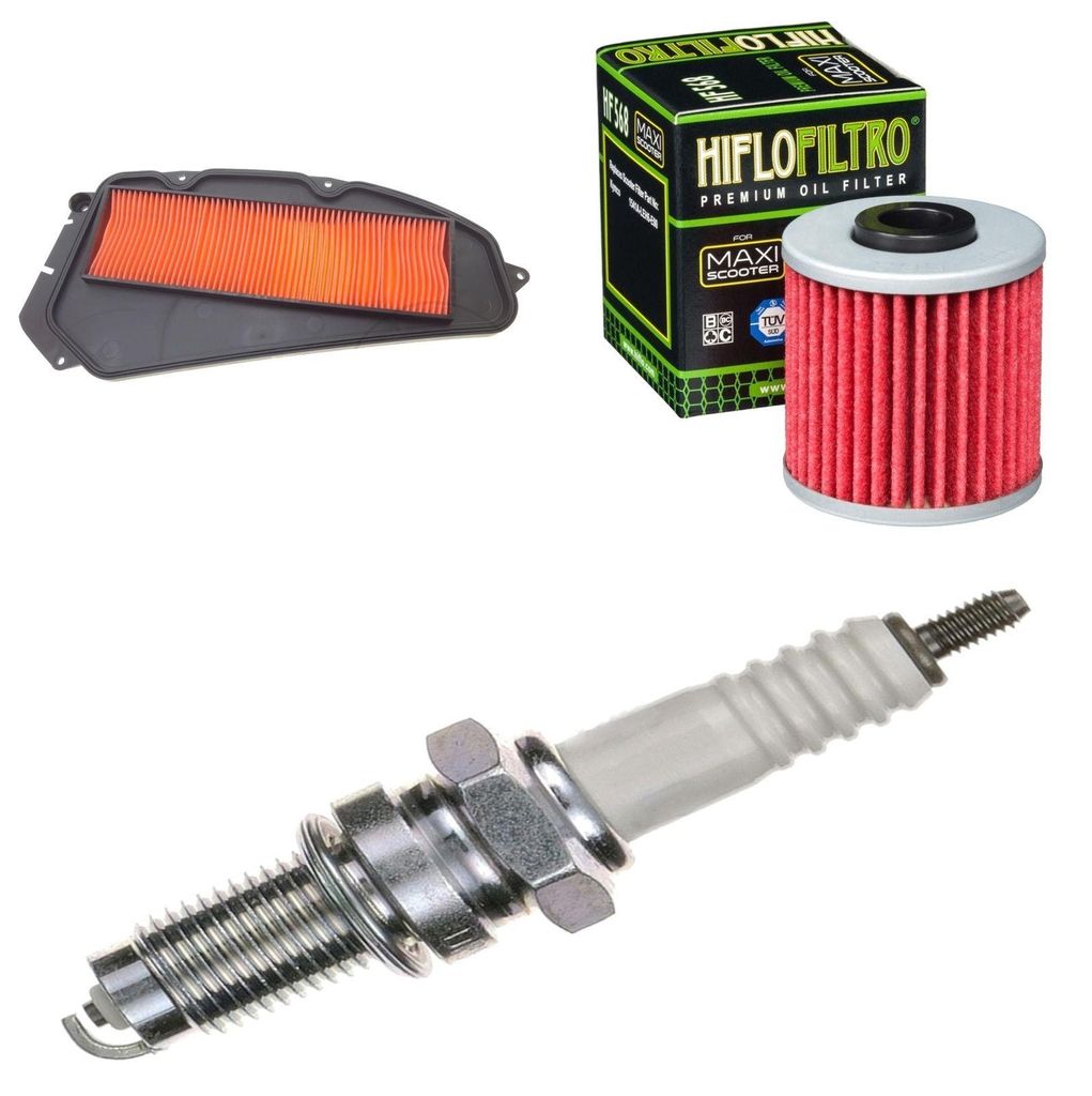 Service-Kit für Kymco Xciting 400 i ABS 2017-2020 Luftfilter Ölfilter Zündkerze von pamoto - Neu