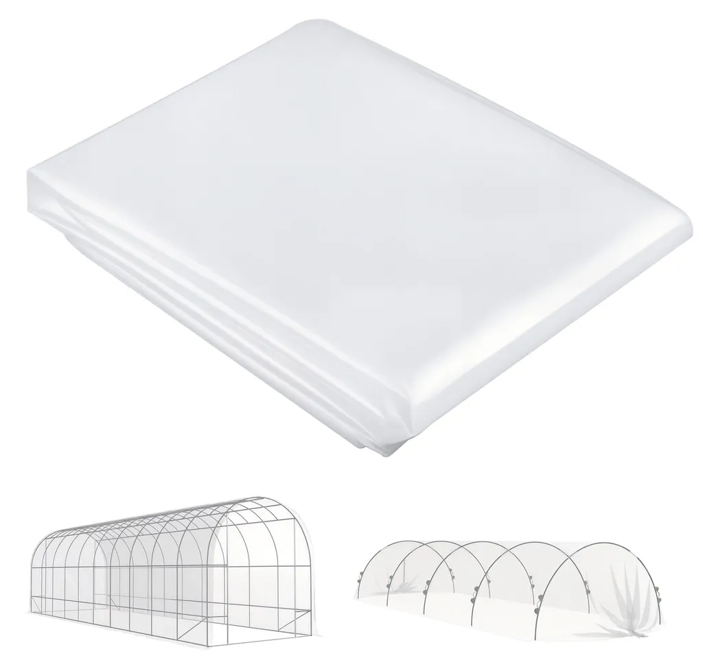 Bâche plastique pour serre de jardin 8x10m imperméable et transparente