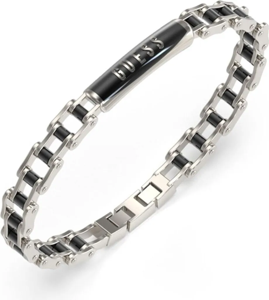 Guess JUMB04412JWSTGMT-U: Bracciale Catena Uomo in Acciaio Silver