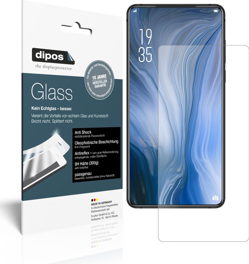 1x Schutzfolie für Elephone U2 matt - Anti-Shock 9H Folie dipos Glass Kunststoffglas
