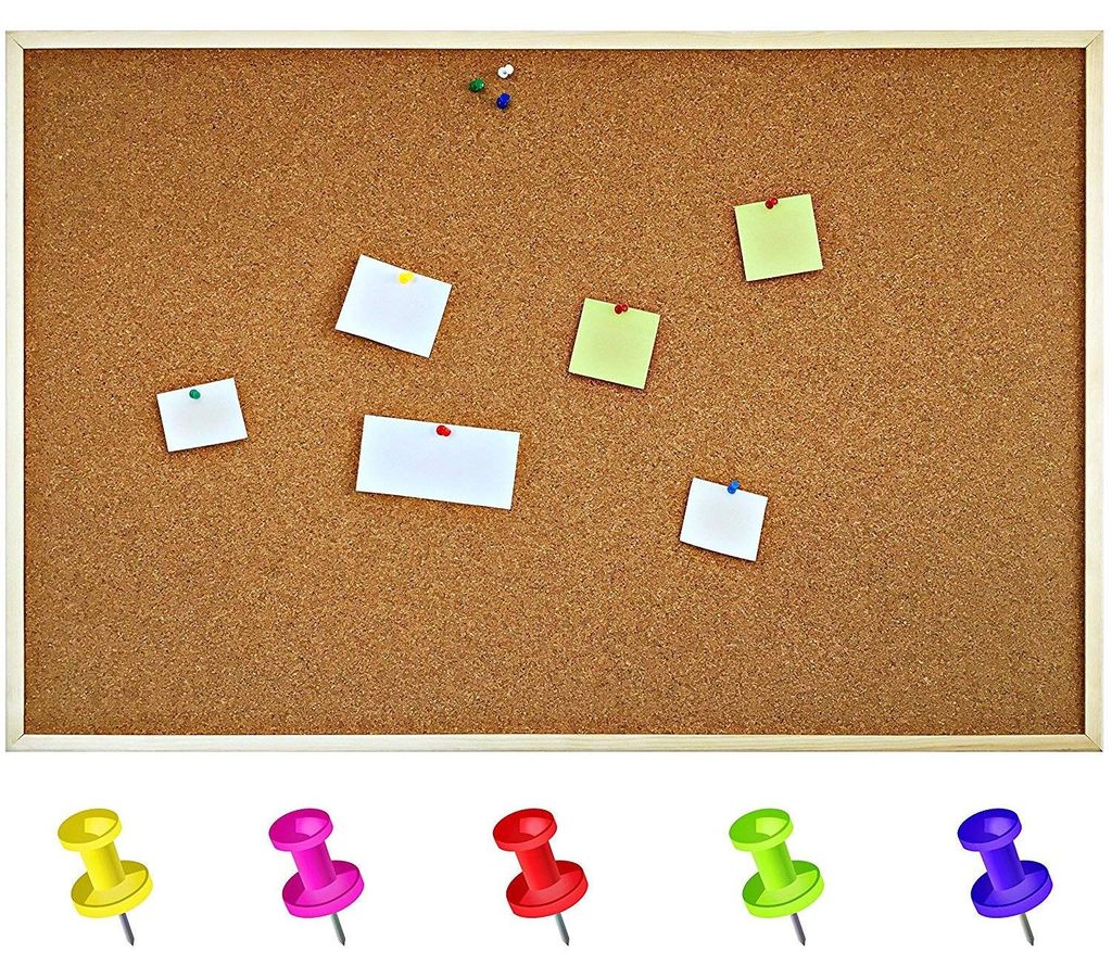 Creative Home 60 x 40 cm Kurk-Board Prik-Bord dik Grenen Productafbeelding 