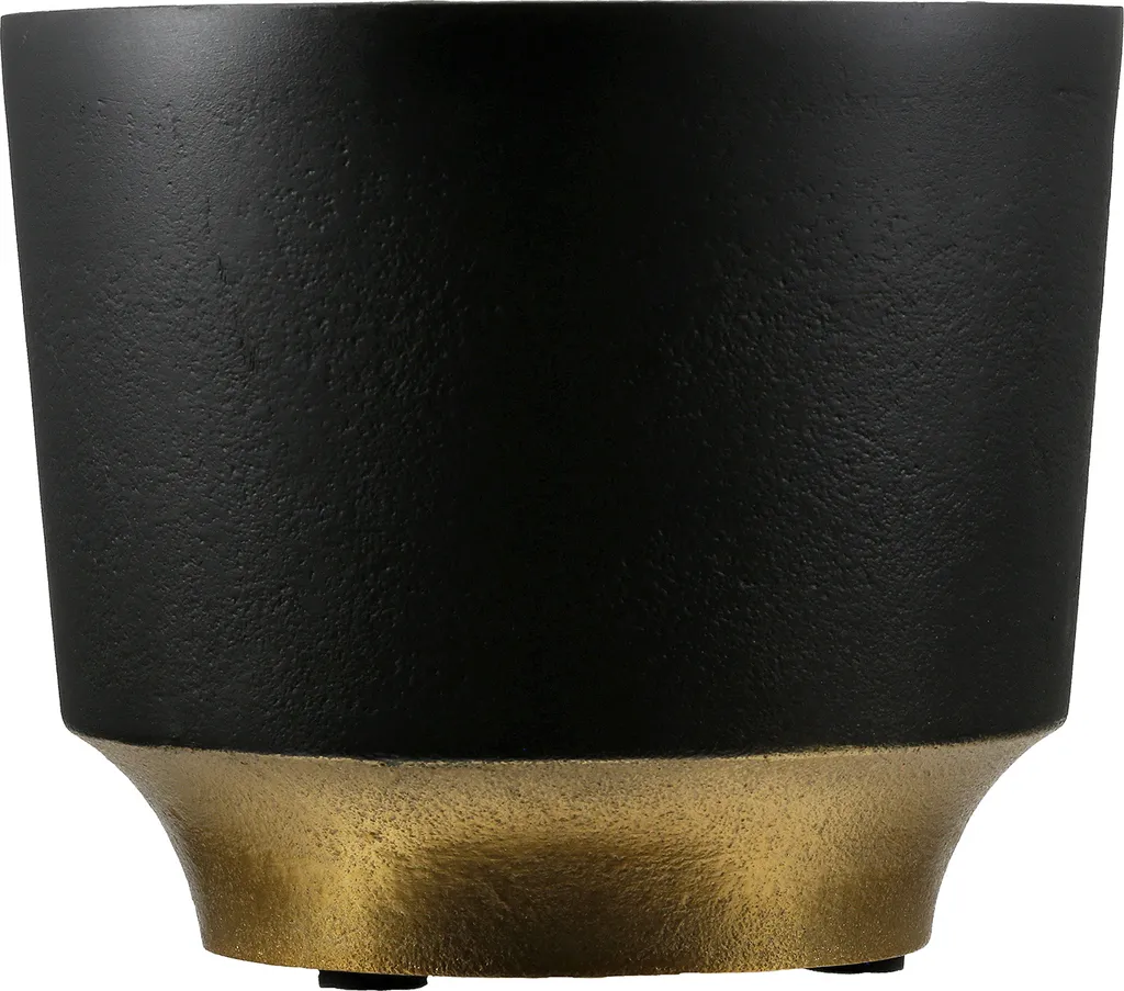 Cache-pot en Aluminium Noir Dora Gilde Finition Mate H13cm - Pack de 2