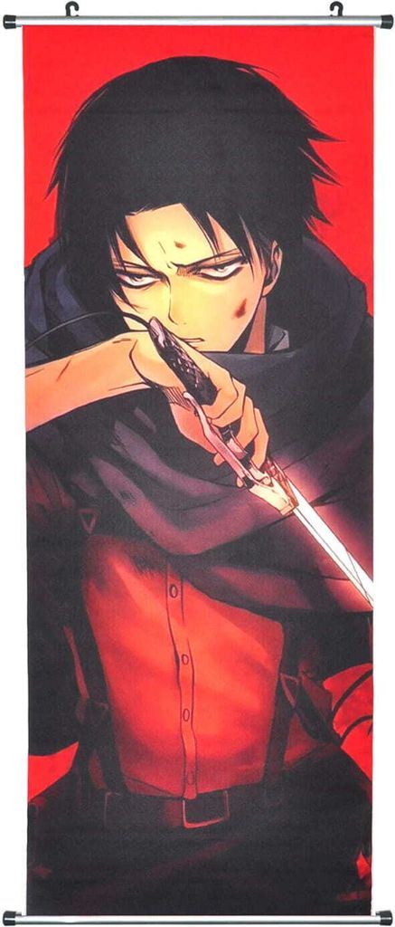 Attack on Titan Rollbild aus Stoff | Kakemono 100x40cm | Levi Ackermann