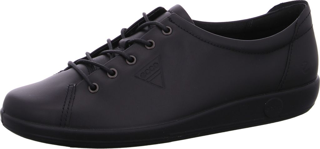 Ecco Soft 2 Lace Schnürer Schwarz Produktbild 