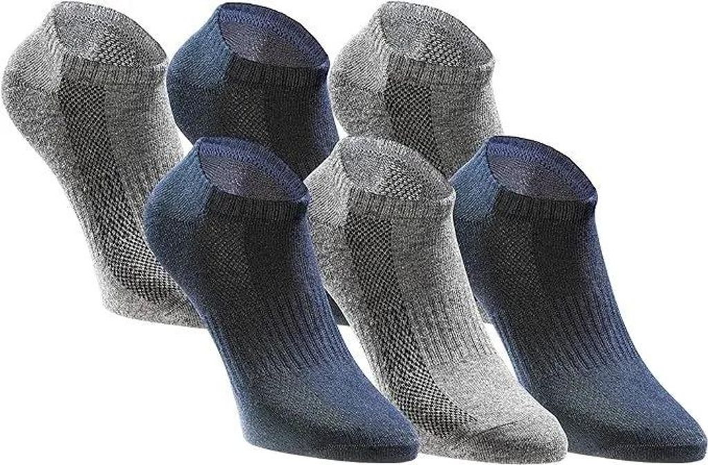 Tastiq Premium 6 Paar - Herren Socken aus Baumwolle, Kurze Männer Sneakersocken, 43-46