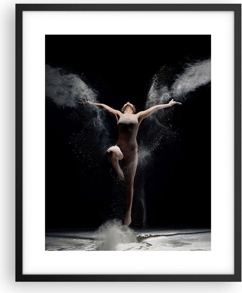 Gerahmtes Poster - Schwarzer Rahmen - Fotografie Tanz Flügel - 40x50 cm - Wand Bild - Wanddeko - Wandbilder - Kunstposter - Wandposter - Bilderrah...