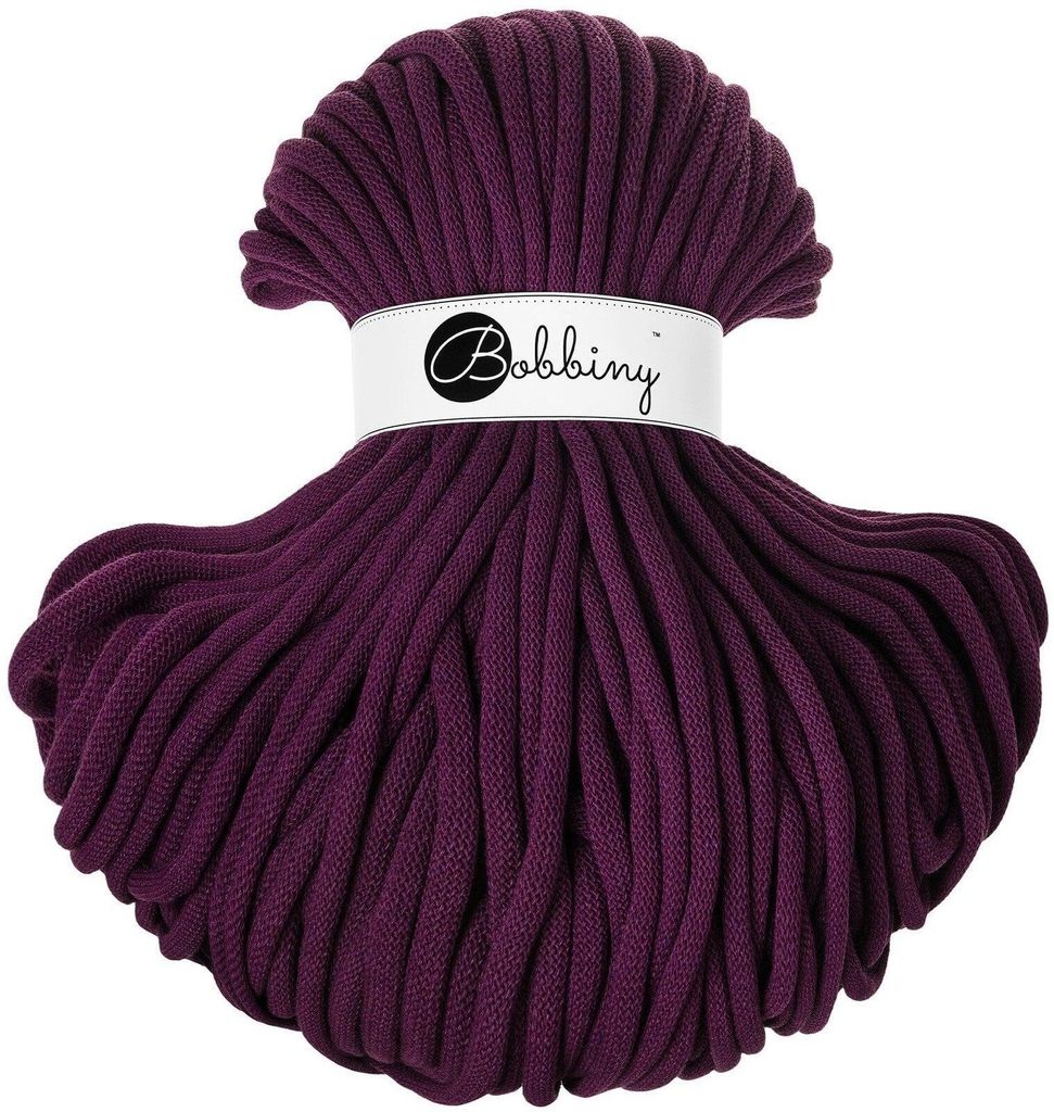 Bobbiny Jumbo 9 mm 100 m Aubergine Schnur Produktbild 