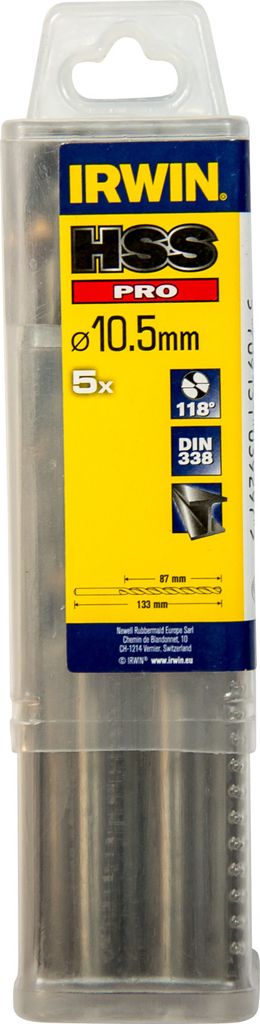 Irwin Hss Pro Din 338 10.50 Quad Pk5