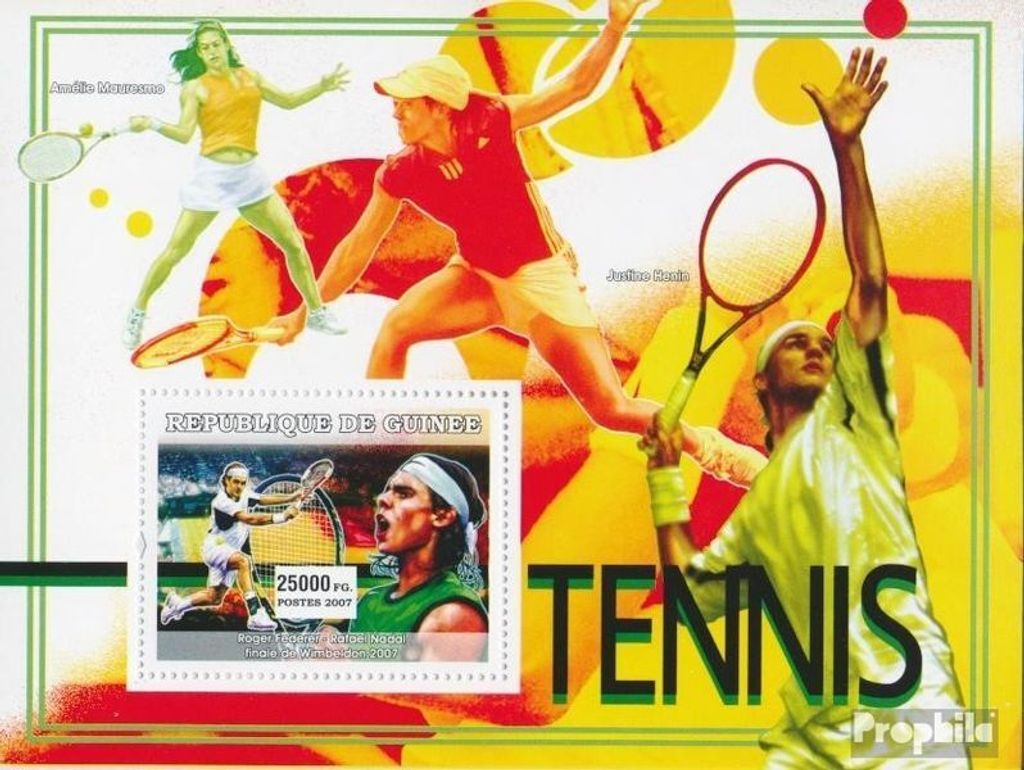 Briefmarken Guinea 2007 Mi Block 1176 (kompl. Ausgabe) postfrisch Tennis