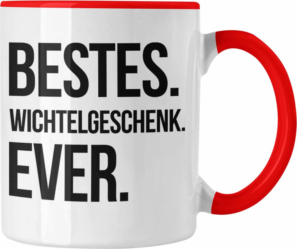 Trendation - Wichtelgeschenk für Frauen Kollegen Geschenk Wichteln Weihnachten Bestes Wichtelgeschenk Ever Weihnachtsfeier Schrottwichteln (Rot)