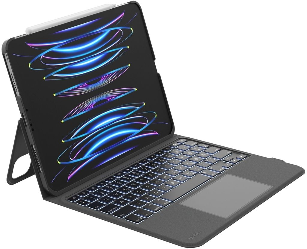 Belkin Everyday - Tastatur und Foliohülle (Schutzhülle) - mit Halterung - mit Touchpad - hinterleuchtet - Bluetooth