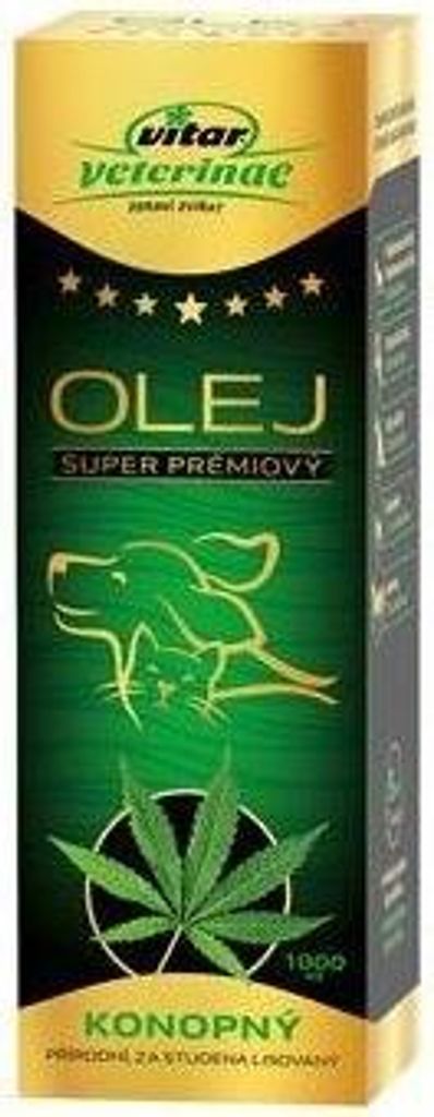 VITAR Veterinae Hanföl 1000 ml Omega 3 6 Hunde Katzen Gesundheit