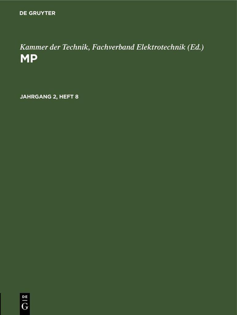 MP. Jahrgang 2, Heft 8