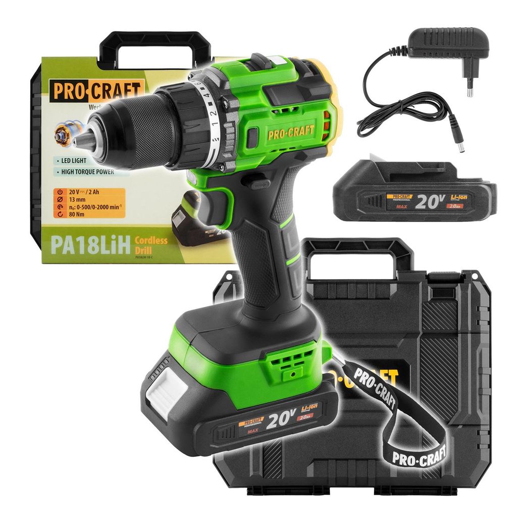 Perceuse-visseuse sans fil Procraft PA18LiH Image du produit 
