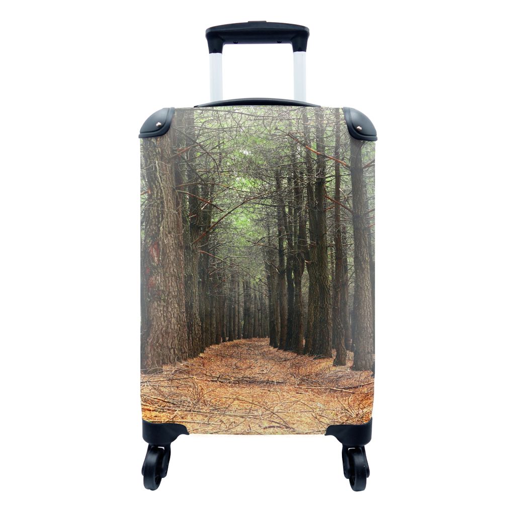 MuchoWow Koffer Handgepäck Trolley Rollkoffer Kleine Reisekoffer mit 4 Rollen - Herbst - Dekoration - Wald - Cabin Size < 55x40x23 cm & 55x40x20...