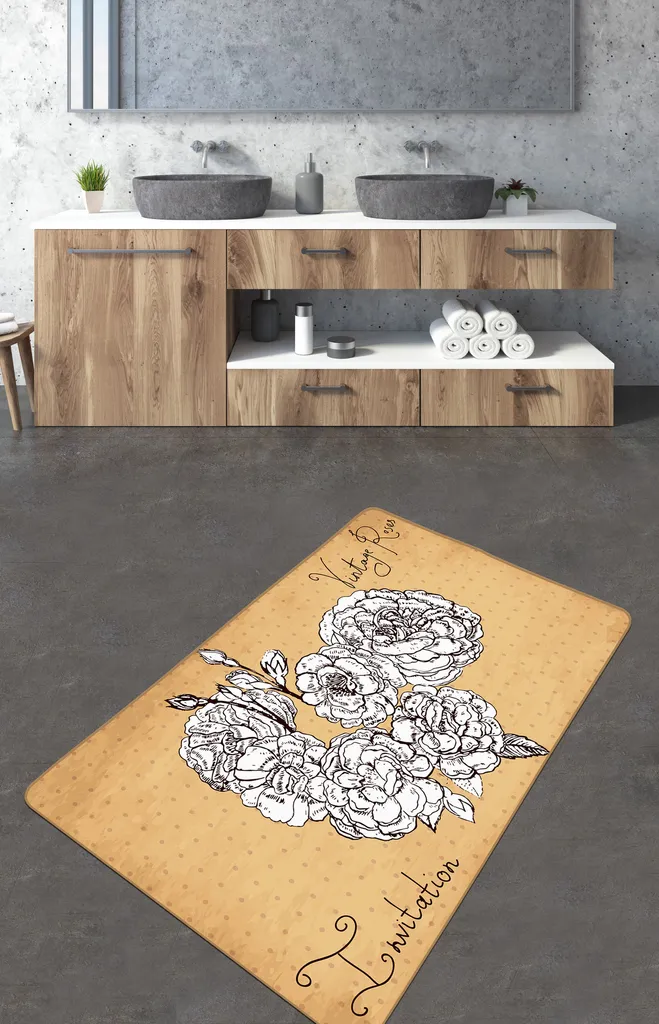Mijolnir Vintage Tappetino Bagno 700g/m² Beige Velluto CHL4390