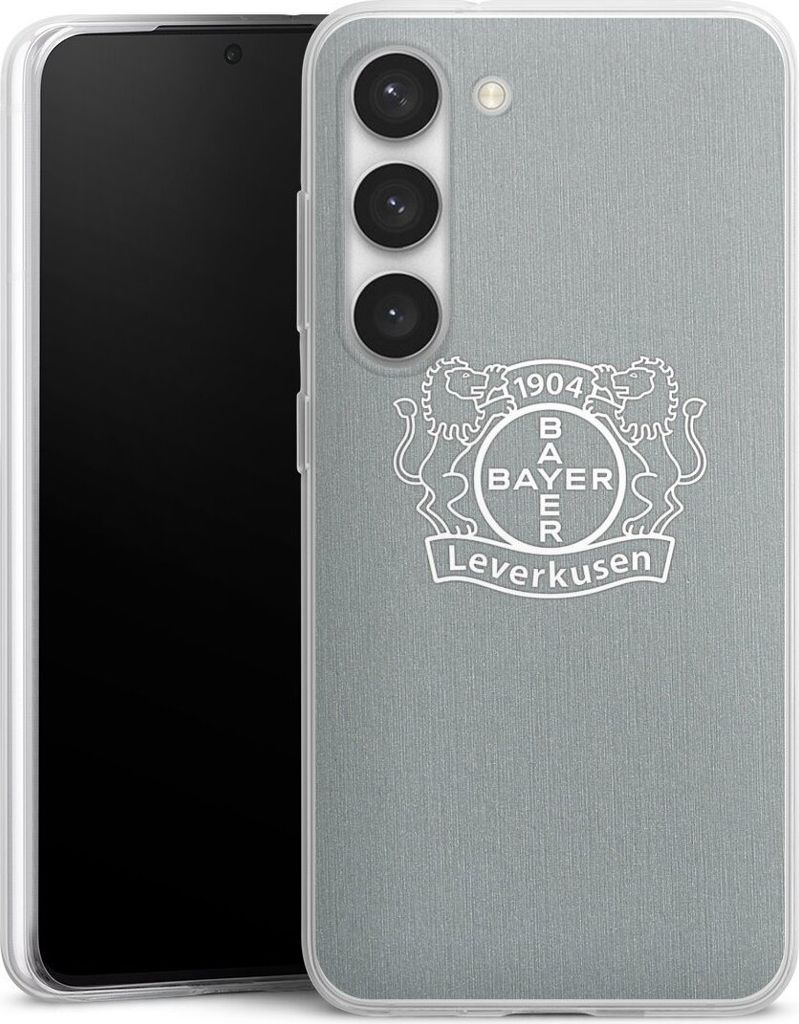 DeinDesign Slim Hülle für Samsung Galaxy S23 Silikon Case Ultra Dünn Handyhülle Bayer 04 Leverkusen Offizielles Lizenzprodukt Wappen