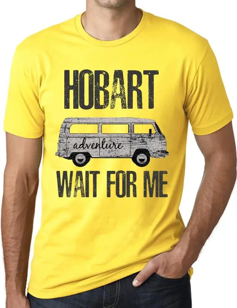 Herren Grafik T-Shirt Abenteuer warten auf mich in Hobart – Adventure Wait For Me In Hobart – Öko-Verantwortlich Vintage Jahrgang Kurzarm Lustige