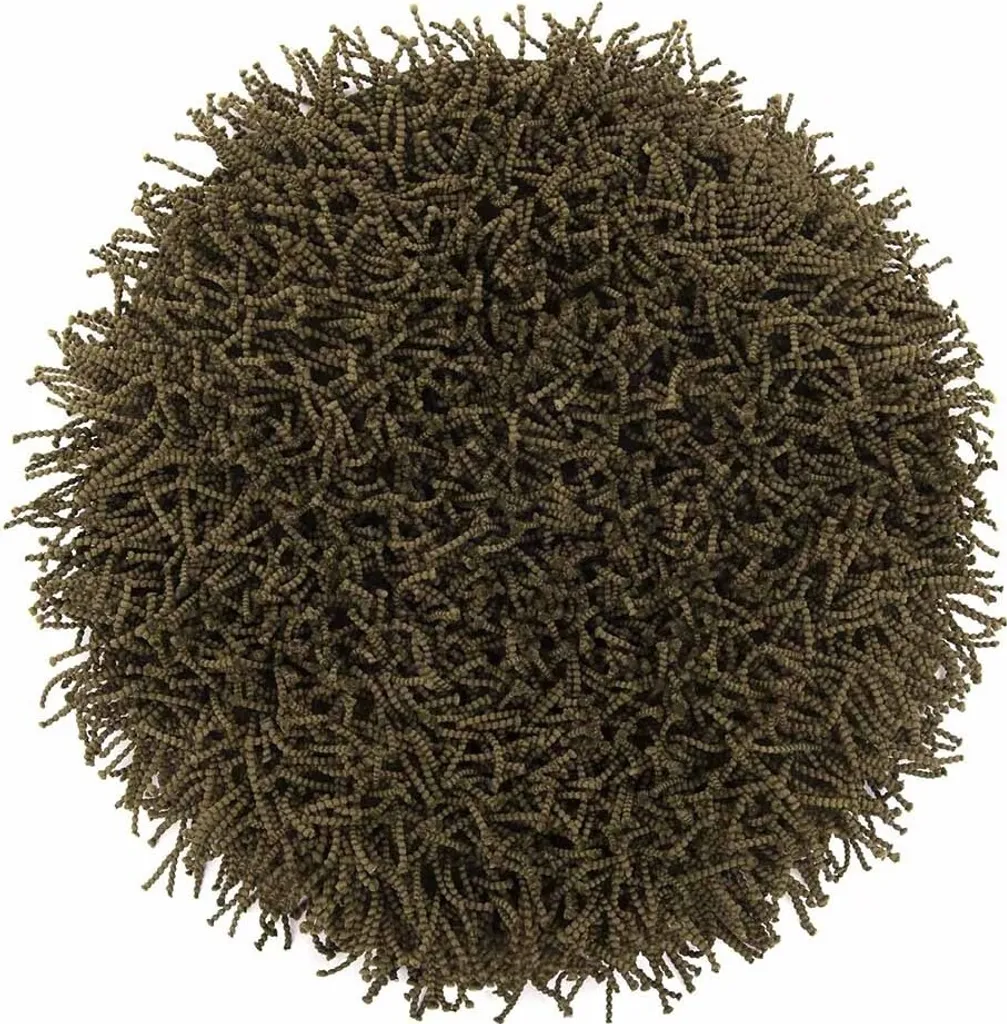 Joyeuse Tapis de bain Ø 60 cm Amélie Vert - Coton Doux Haute Qualité