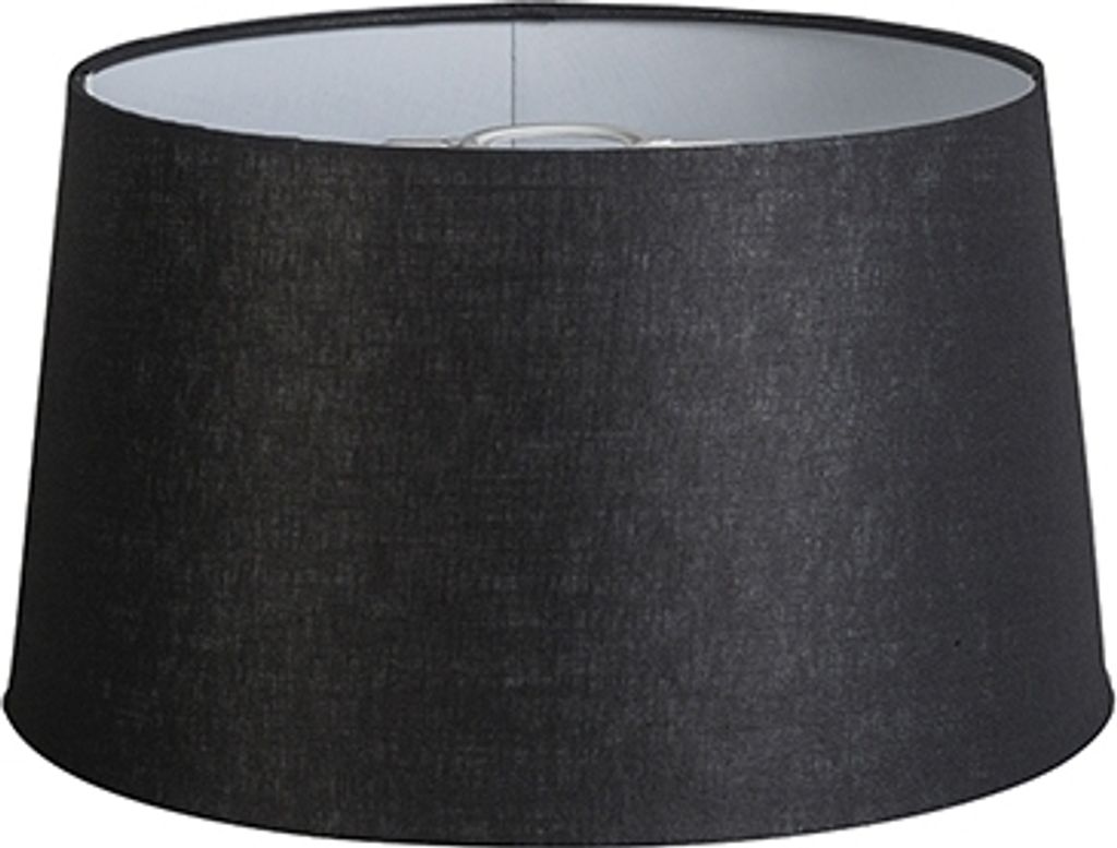QAZQA Leinen Lampenschirm aus Leinen schwarz 35 cm ,