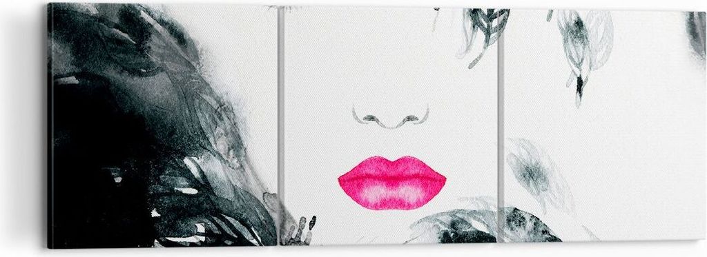 Bild auf Leinwand - Leinwandbild - Frau Abstraktion - 120x40cm - Wand Bild - Wanddeko - Wandbilder - Leinwanddruck - Bilder - Kunstdruck - Wanddeko...