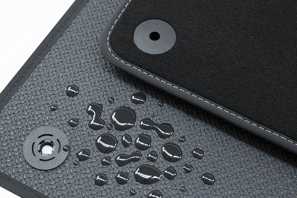 Allwetter Fußmatten passend für Opel Ampera Bj. 2012-2016, Naht:Silber