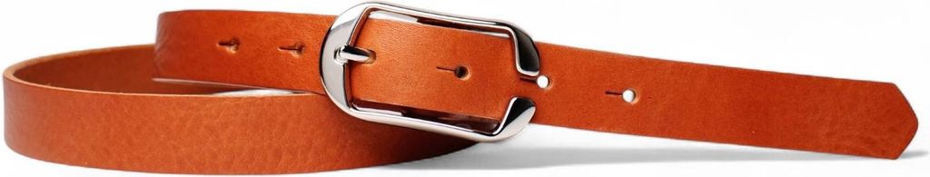 FRONHOFER Best&Timeless hochwertiger Damengürtel 2,5 cm, silberne Schnalle, vegetabiles Naturleder