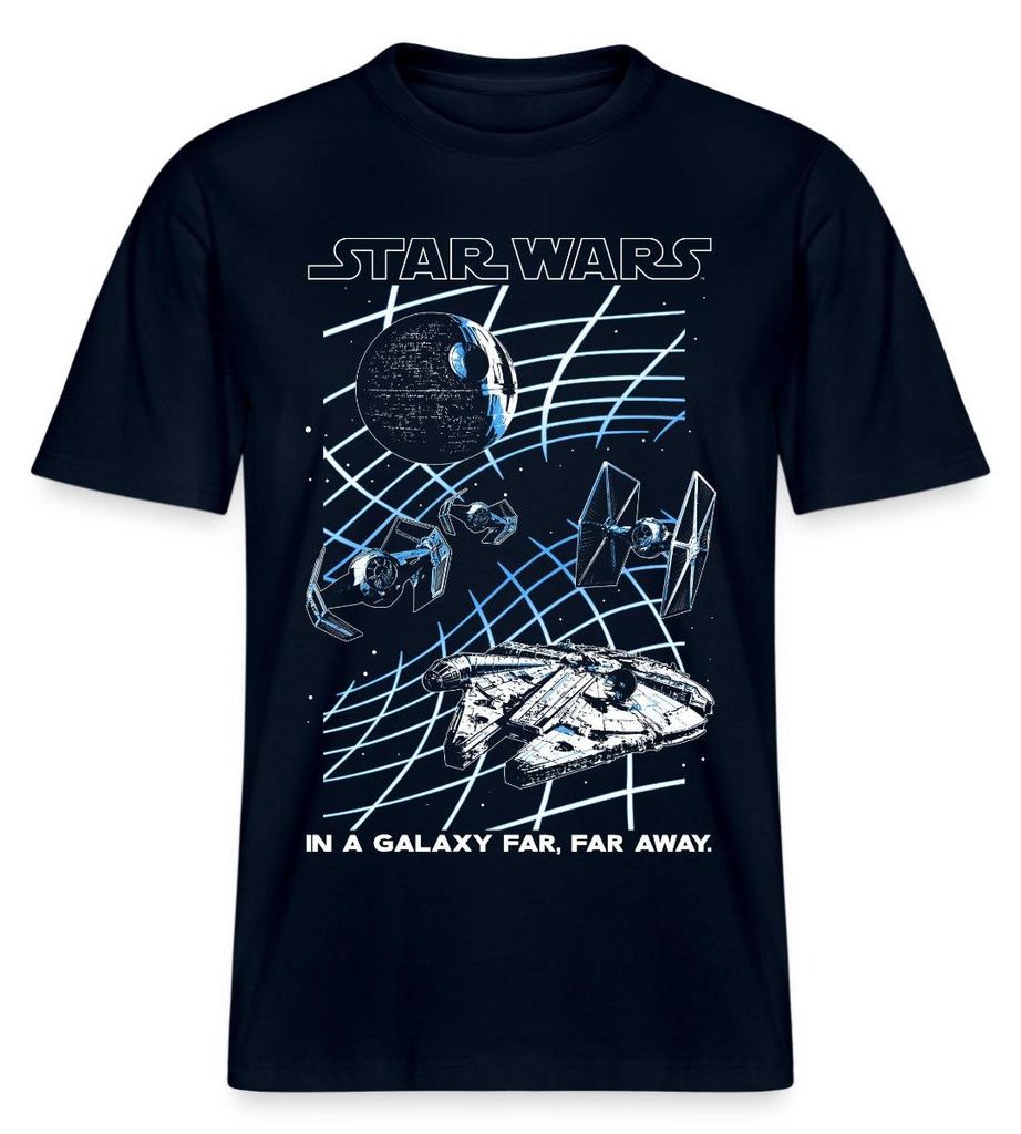 Star Wars In A Galaxy Far, Far Away Relaxed Fit Uni T-Shirt, M, Navy