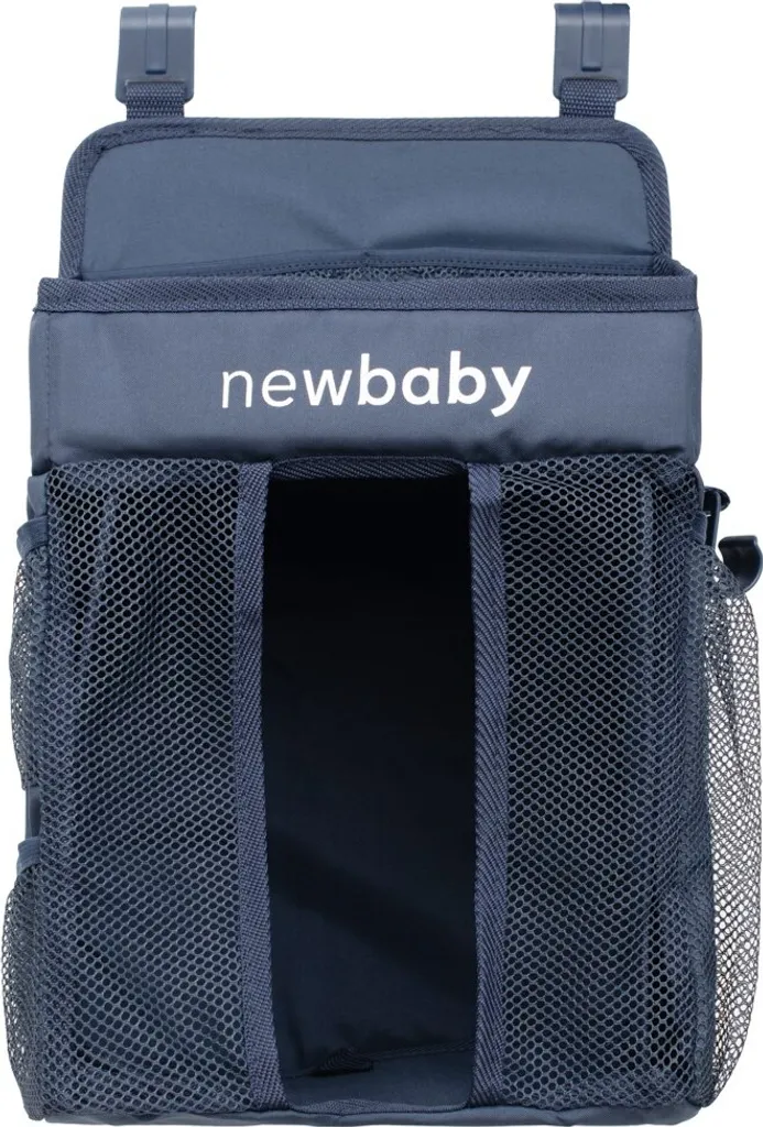 Organiseur de lit bleu TinyTidy multi-poches en tissu doux et résistant