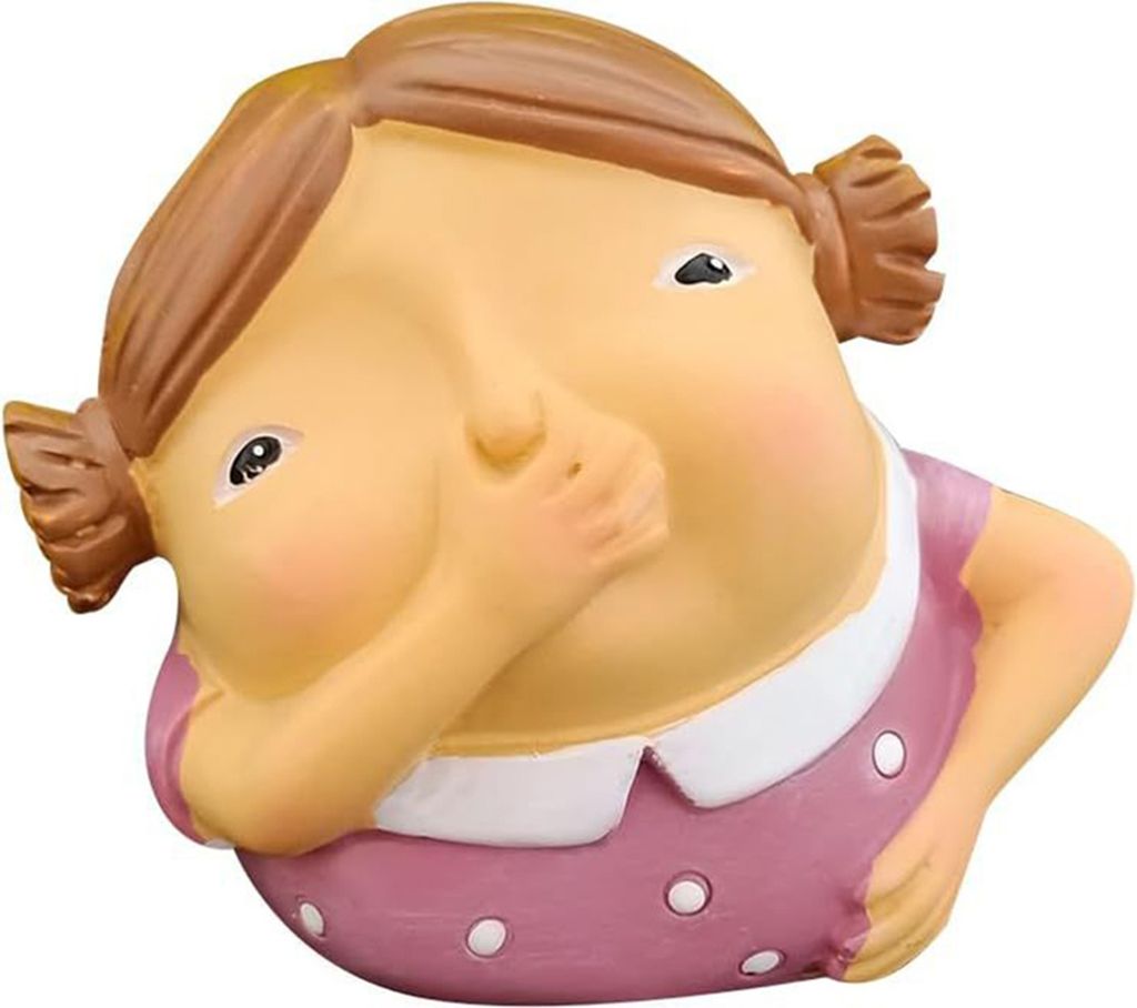 Badezimmer-Ornament aus Kunstharz, Junge und Mädchen, Figur mit Nase, lustige Cartoon-Figuren, Badezimmer-Schreibtisch-Statue für die Nachbildung...