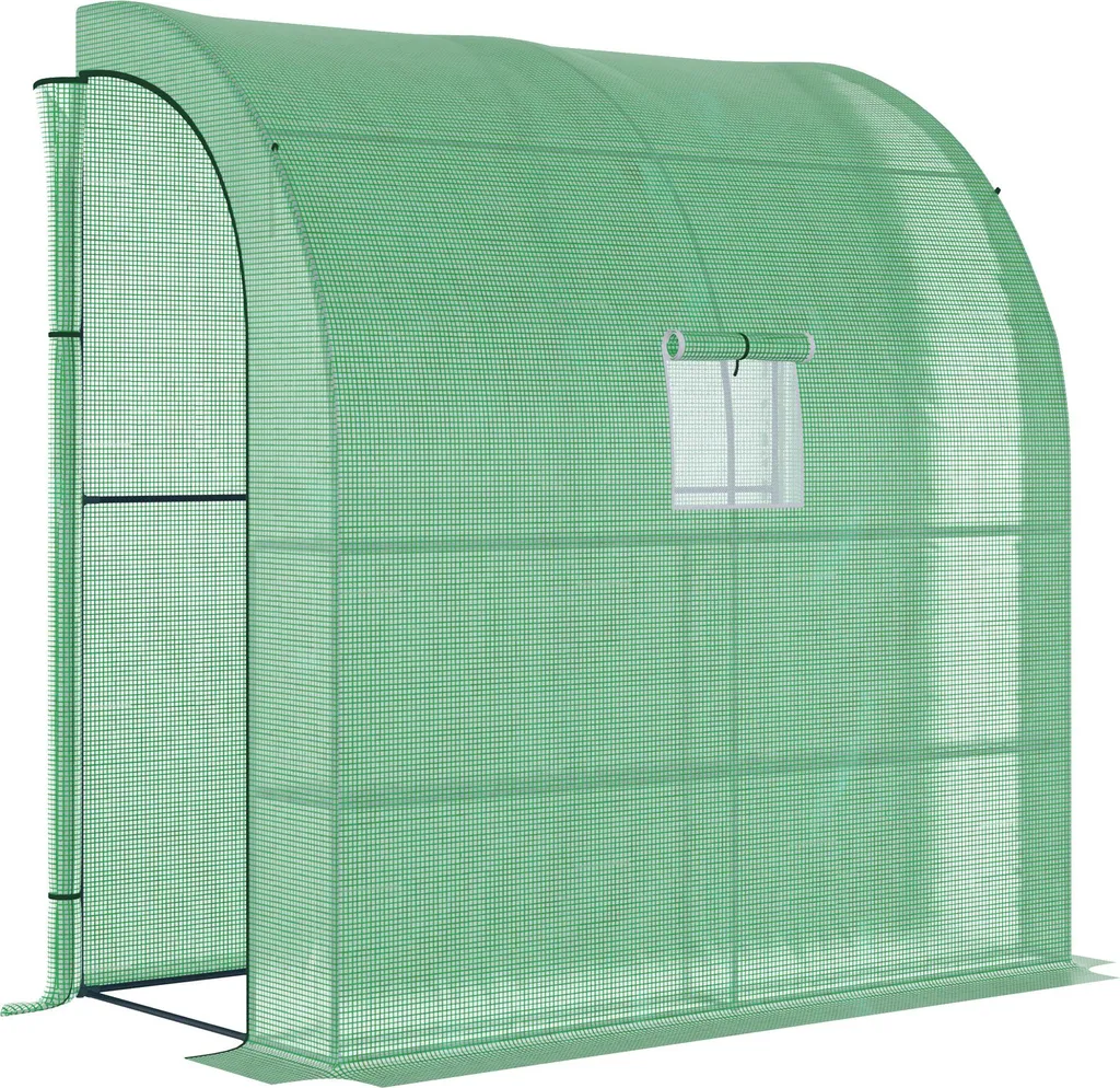 Serre tunnel Fortuna Lai 200x100x215 cm en acier et PE vert anti-UV