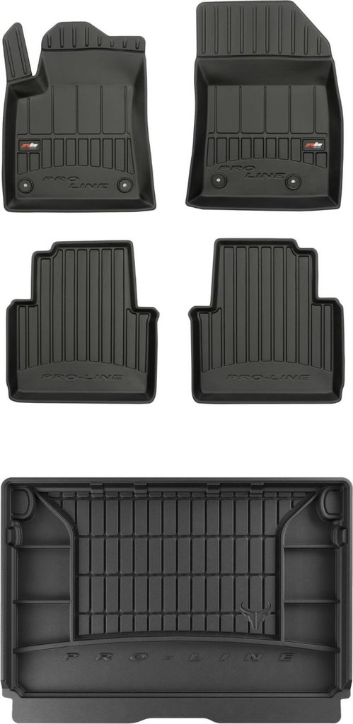 FROGUM Gummimatten Auto Fußmatten + Kofferraummatte für Citroën C3 Aircross 2017-